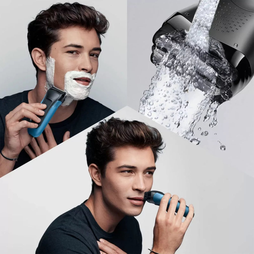 Braun Wet & Dry Shaver Beard Trimmer | Rechargeable Electric Cordless Facial Shaving Razor Waterproof