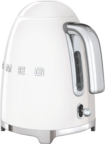 Smeg Cordless Retro Kettle | White Electric Water Boiler Heat Tea Coffee Home Office