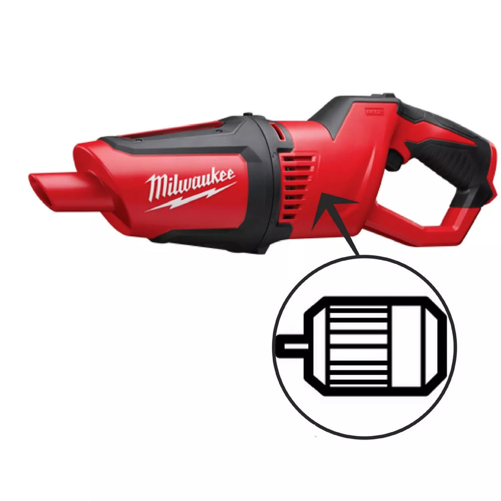 Milwaukee Compact Vacuum Skin | 12V Handheld Home Car Cleaner | Crevice Tool Cleaner Jobsite Contractor| Tool Only