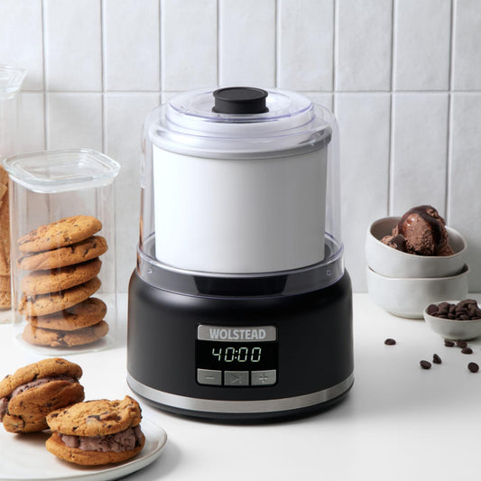 Wolstead Ice Cream Maker 2L | Homemade Sorbet Gelato Machine Frozen Dessert Freezer Bowl