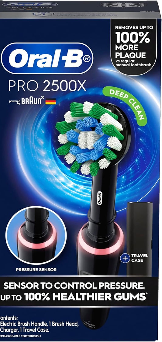 Oral-B Pro Advanced Electric Toothbrush | 3D Cleaning 3 Brushing Modes | Travel Case and Charger | Black