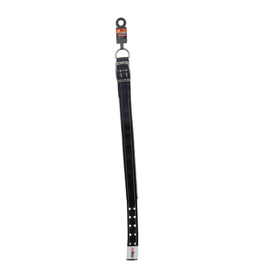 Reflective Dog Collar 70cm | Heavy Duty Farm Pet Neck Strap | Black | Size 70cm