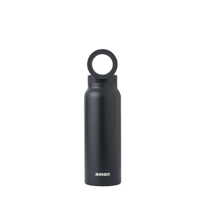 Ringo 710ml Insulated Water Bottle | MagSafe Phone Mount | Black Stainless Steel
