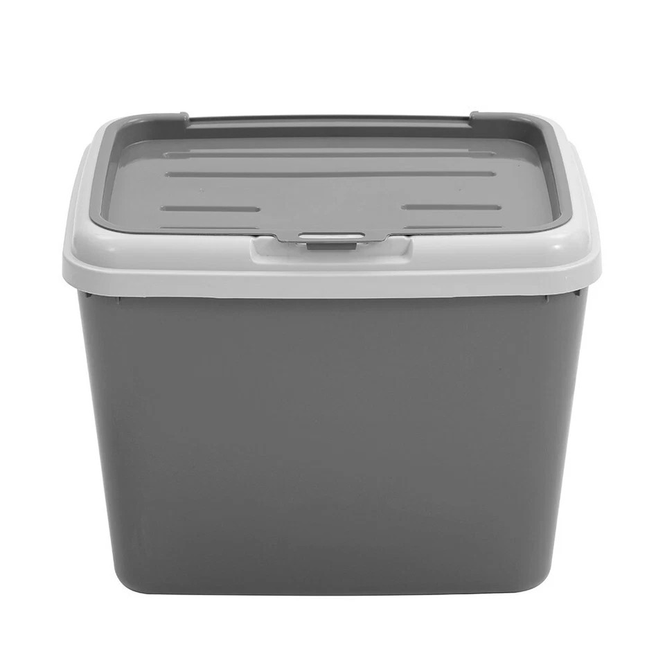 Paws & Claw 52.5x43cm 60L | W/Scoop Pet Dry Food Storer Bin | Storage Container Grey