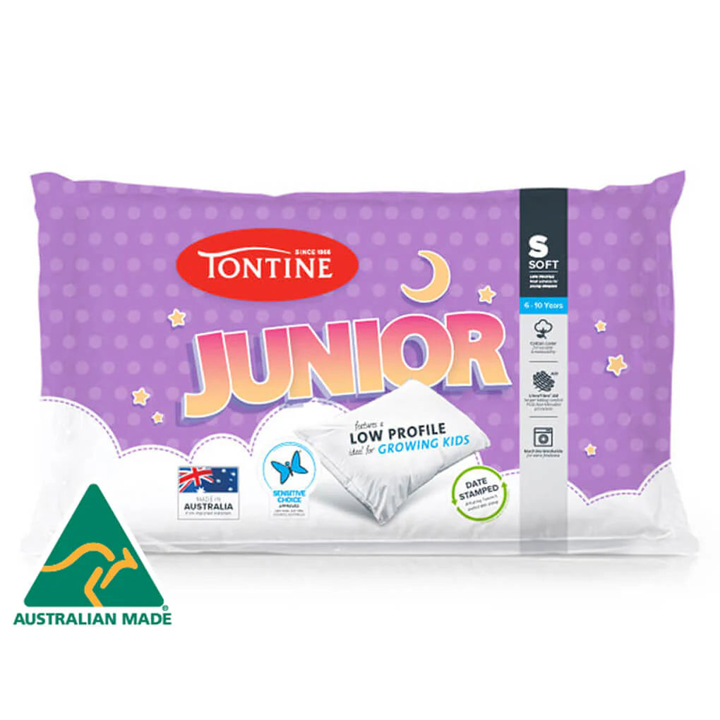 Tontine Toddler Kids Pillow | Low Profile Soft Sleeping Low Allergen Pillow | AUS MADE