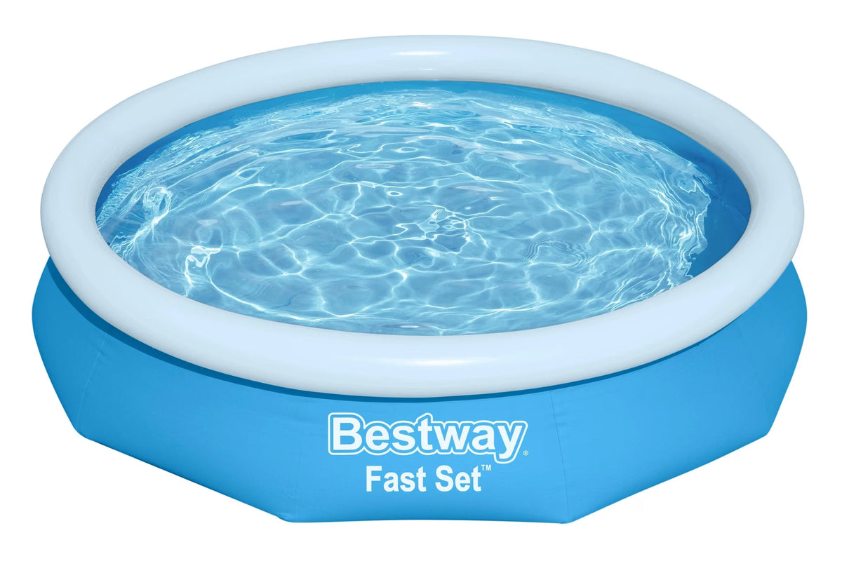 Bestway Inflatable Swimming Pool  2.44m x61cm Fast Set Family Backyard Pool with Filter and Pump, Splash Play Pool