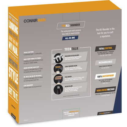 Conair 5-In-1 Multi-Grooming Kit | Cordless Groomer Body Trimmer Shaver Razor