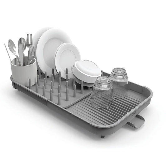Joseph Joseph Expandable Dish Drying Rack | Plate Bowl Drainer Cutlery Holder | Kitchen Organizer Storage