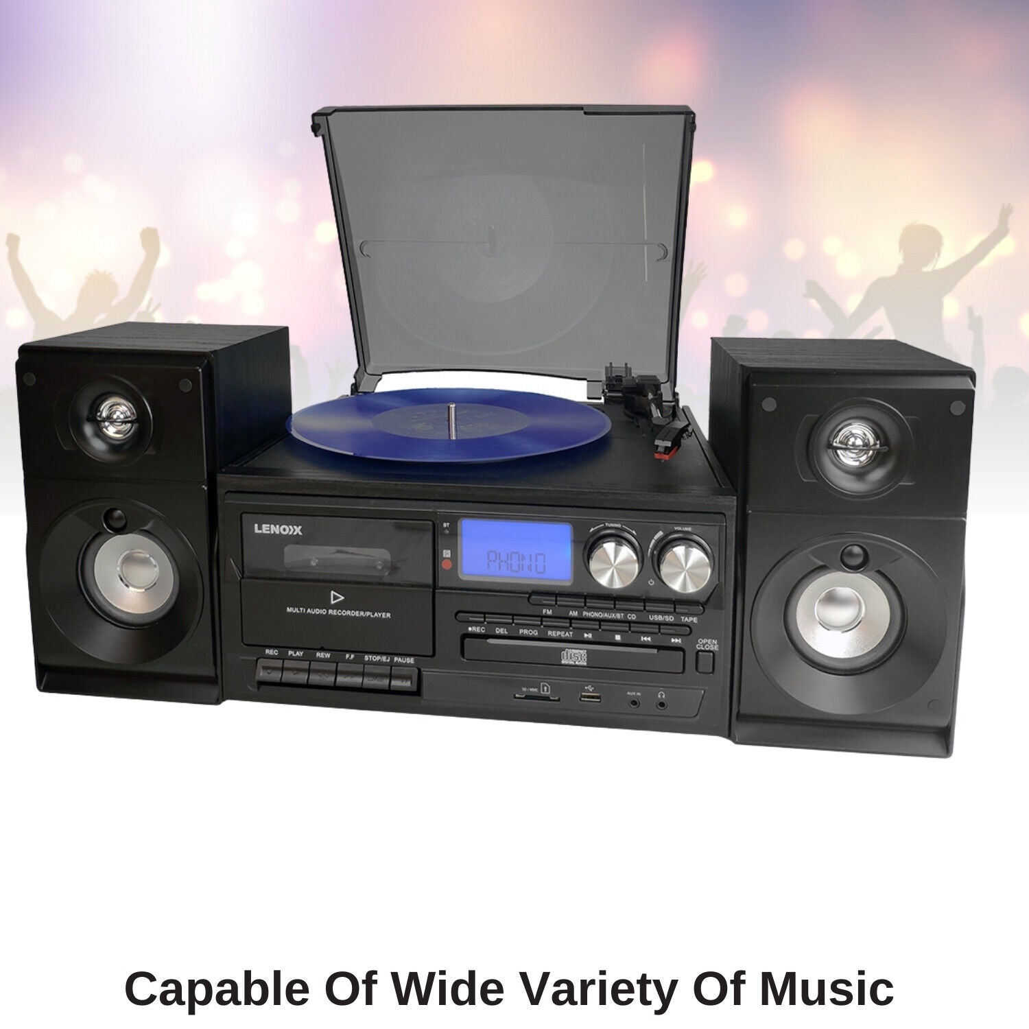 Music systems with turntable and 2024 cd player