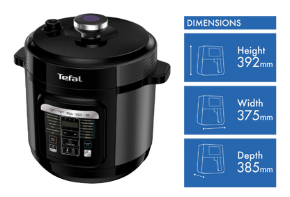 Tefal Smart Multi-Cooker 6LSous Vide Slow Cooker Curry Stew Maker 15 Presets NEW