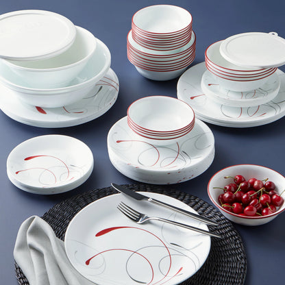 12 PC Dinnerware Set Dinner Corelle Dining Plates Cereal Bowl Lunch Durable