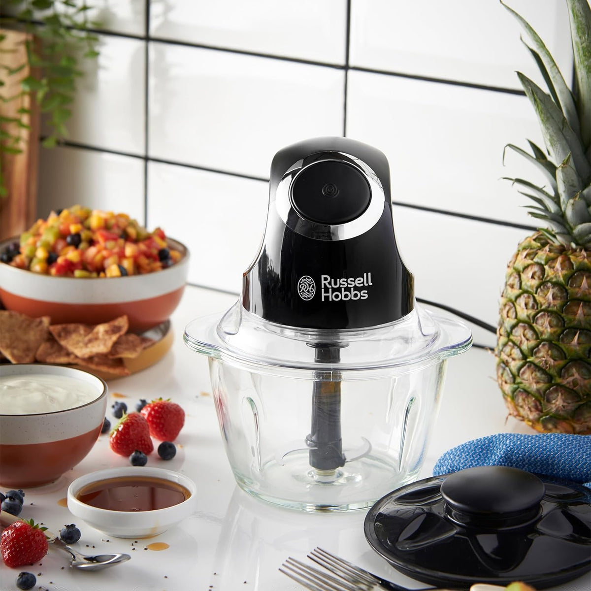 Russell Electric Food Garlic Grinder | Onion Chopper Dicer Mincer Mincing Chopping