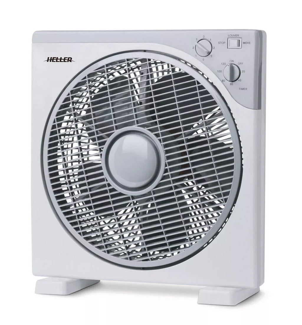 30cm Box Fan Air Cooler | Electric Bedroom Lounge Room Metal Fan Safety Guard
