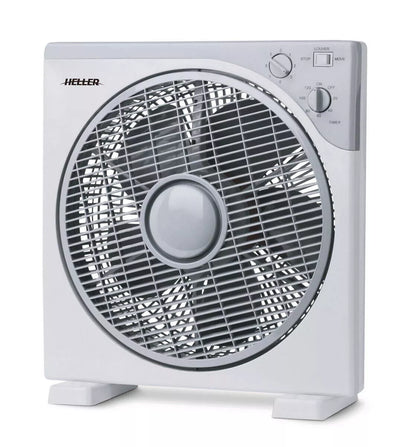 30cm Box Fan Air Cooler | Electric Bedroom Lounge Room Metal Fan Safety Guard