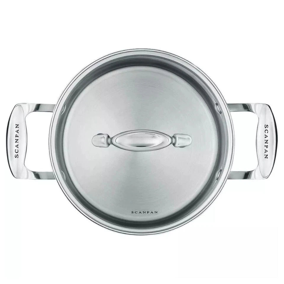 Scanpan Stainless Steel 18cm Casserole Pot | Pasta Stew Cooking Stock Pot | 2.5L Stockpot