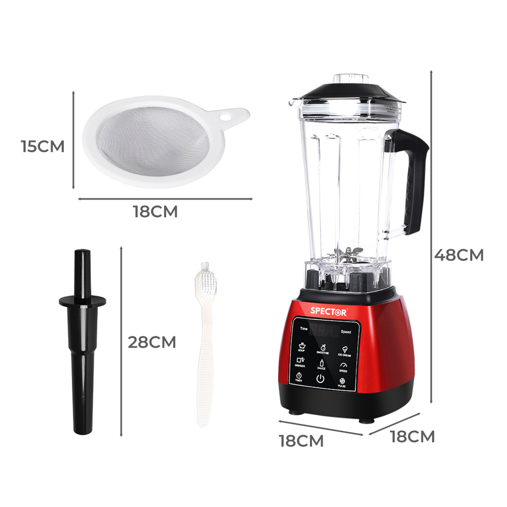 2L Commercial Blender Ice Nut Crusher Mixer Food Processor Juicer Smoothie, Fruit Vegetable Blending