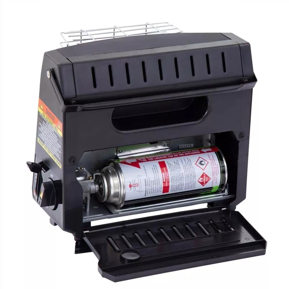 Gasmate Portable Gas Heater | Ceramic Burner Piezo Ignition | Outdoor Patio Heating Butane Heating