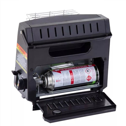 Gasmate Portable Gas Heater | Ceramic Burner Piezo Ignition | Outdoor Patio Heating Butane Heating