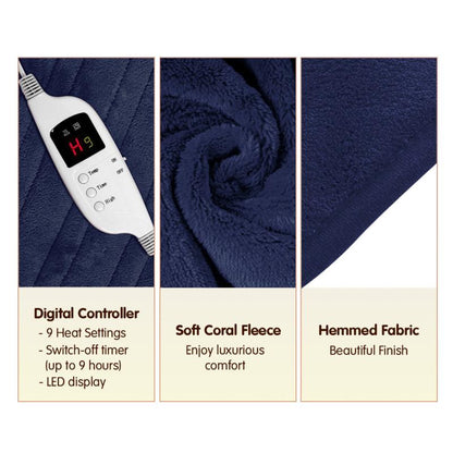 Electric Heated Throw Blanket | Cosy Sofa Snuggle Blankie | Heated Electric Throw Rug Blanket Warm Wrap Shawl Heated Bedding Warmth Winter