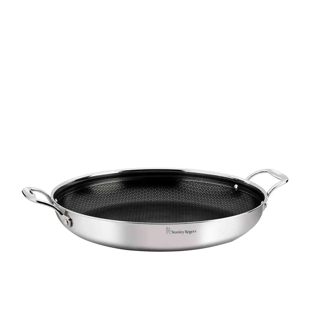 Stanley Rogers 36cm Roasting Pan | Large Frypan Saute Frying Casserole Pan Roast Non-Stick Stainless Steel