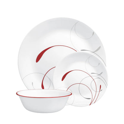 12 PC Dinnerware Set Dinner Corelle Dining Plates Cereal Bowl Lunch Durable