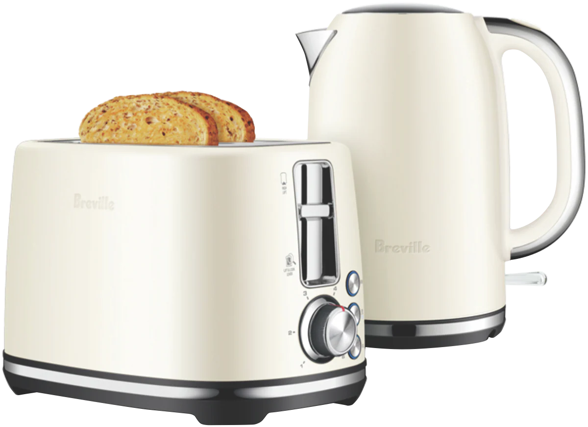 Breville Toaster & Kettle Breakfast Set Stainless Steel Elegant Modern Appliance