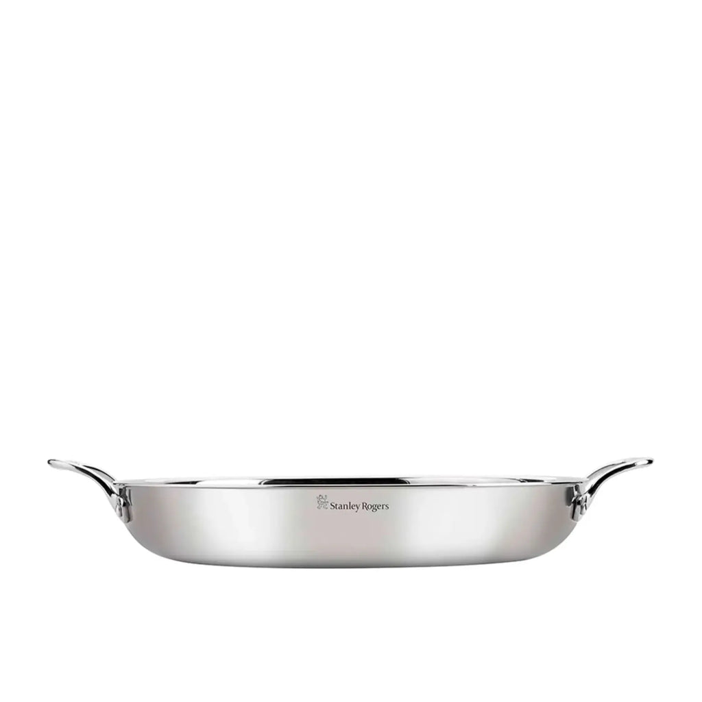 Stanley Rogers 36cm Roasting Pan | Large Frypan Saute Frying Casserole Pan Roast Non-Stick Stainless Steel