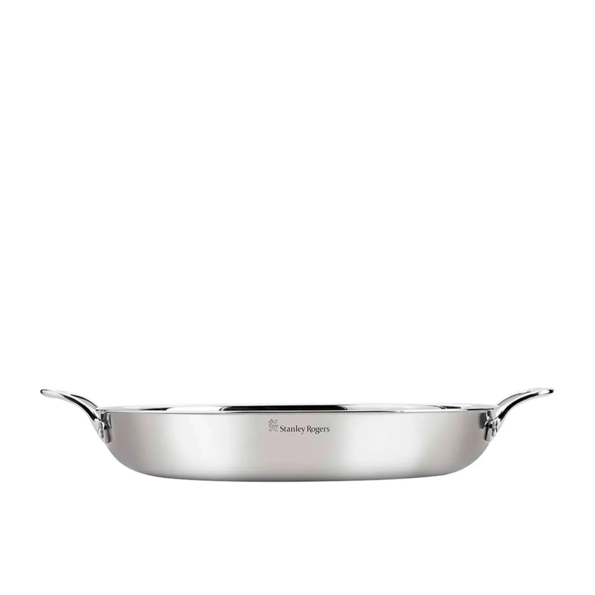 Stanley Rogers 36cm Roasting Pan | Large Frypan Saute Frying Casserole Pan Roast Non-Stick Stainless Steel