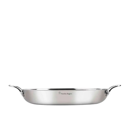 Stanley Rogers 36cm Roasting Pan | Large Frypan Saute Frying Casserole Pan Roast Non-Stick Stainless Steel