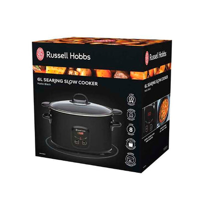 Rusell Hobbs 6L Searing Slow Cooker | Stew Casserol Maker Digital 3 Heat Kitchen Appliance