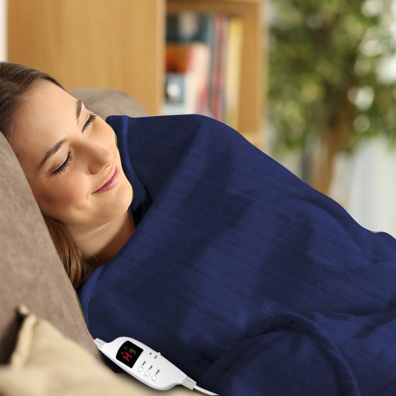 Electric Heated Throw Blanket | Cosy Sofa Snuggle Blankie | Heated Electric Throw Rug Blanket Warm Wrap Shawl Heated Bedding Warmth Winter