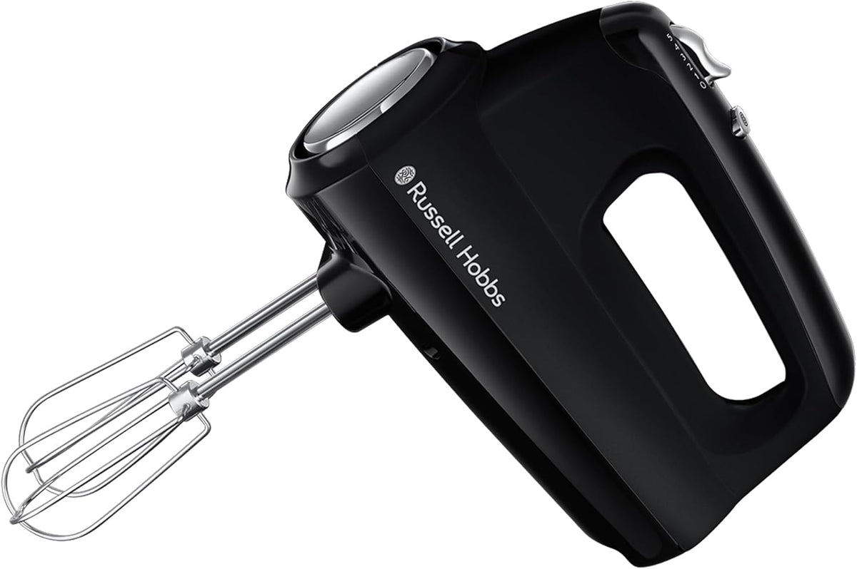 Russell Hobbs Hand Mixer 5 Speed | Egg Batter Whisk Batter Mixer Dough Hooks | Portable Kitchen Mixing