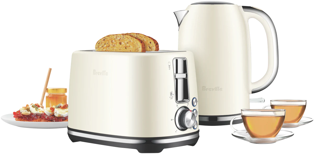 Breville Toaster & Kettle Breakfast Set Stainless Steel Elegant Modern Appliance