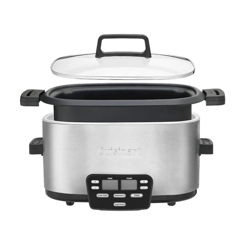 Cuisinart 5.7L Slow Cooker, Multi-Cooker, Electric Home Saute Steamer Large Family Meal Maker, Digital Display