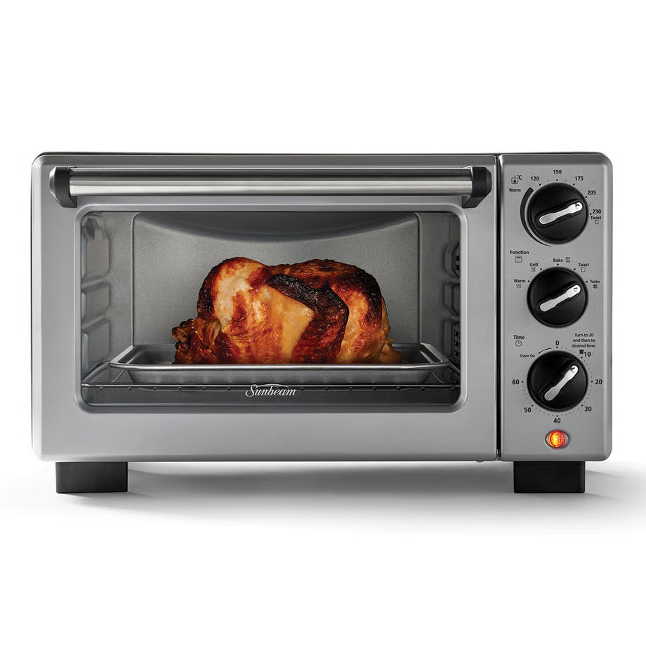 Sunbeam 18L Bake & Grill Convection Oven, Electric Toaster Benchtop Appliance Pizza Chicken Cooker