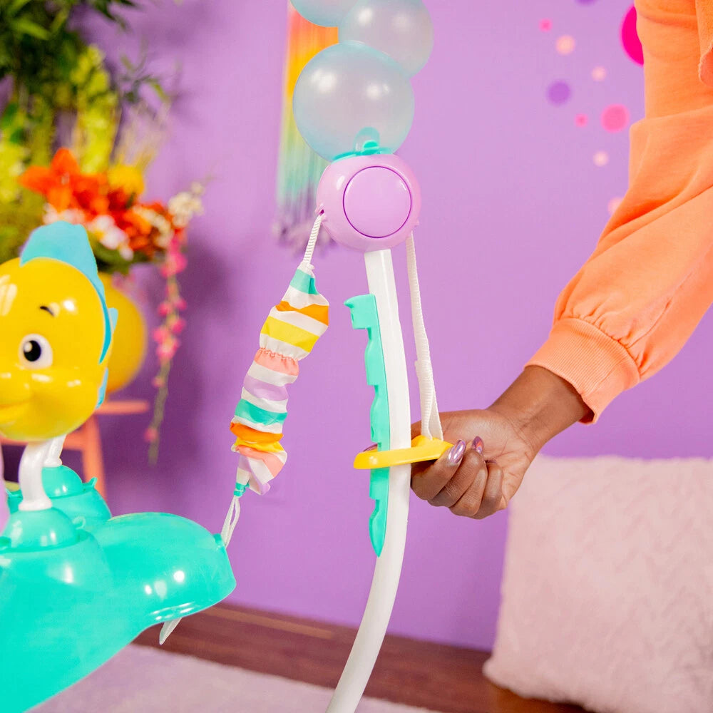Bright Starts Disney Baby Jumper Musical Jumping Station, Lights and Sound, Toy Play Activity Station, The Little Mermaid