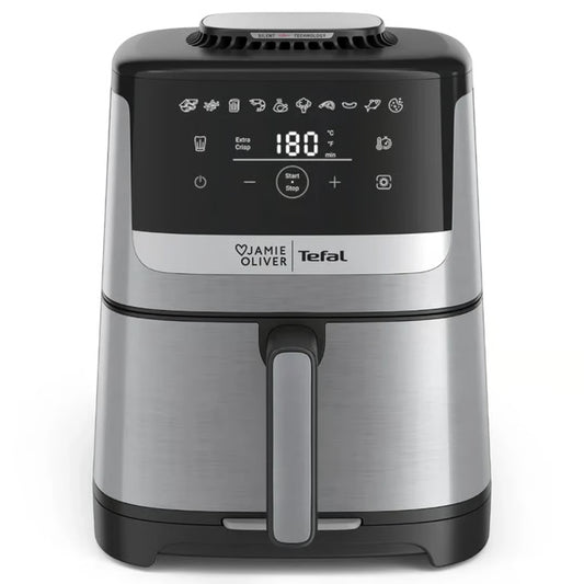 Jamie Oliver by Tefal Air Fryer | Electric Quiet & Easy Airfryer | Non-Stick Basket 10 Preset Healthy Benchtop Fryer Oil Free Cooker