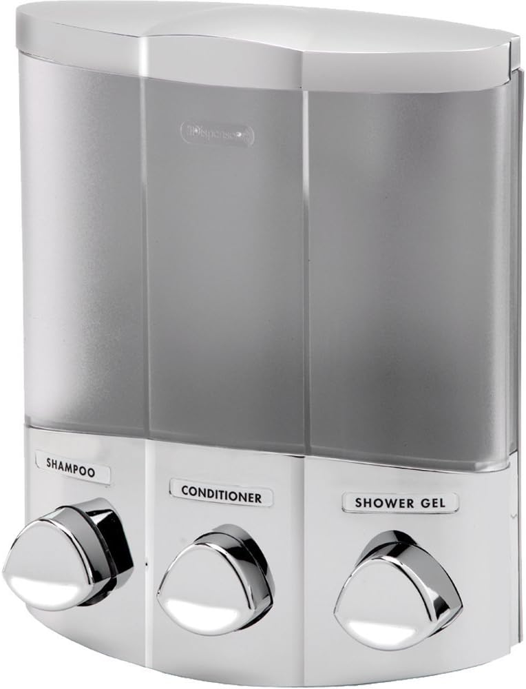 Bathroom Soap Dispenser | 3 Pump European Liquid Soap Lotion Shampoo Conditioner | Wall Mounted