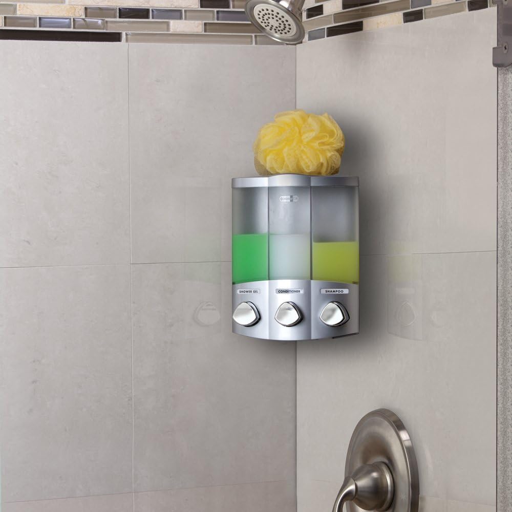 Bathroom Soap Dispenser | 3 Pump European Liquid Soap Lotion Shampoo Conditioner | Wall Mounted