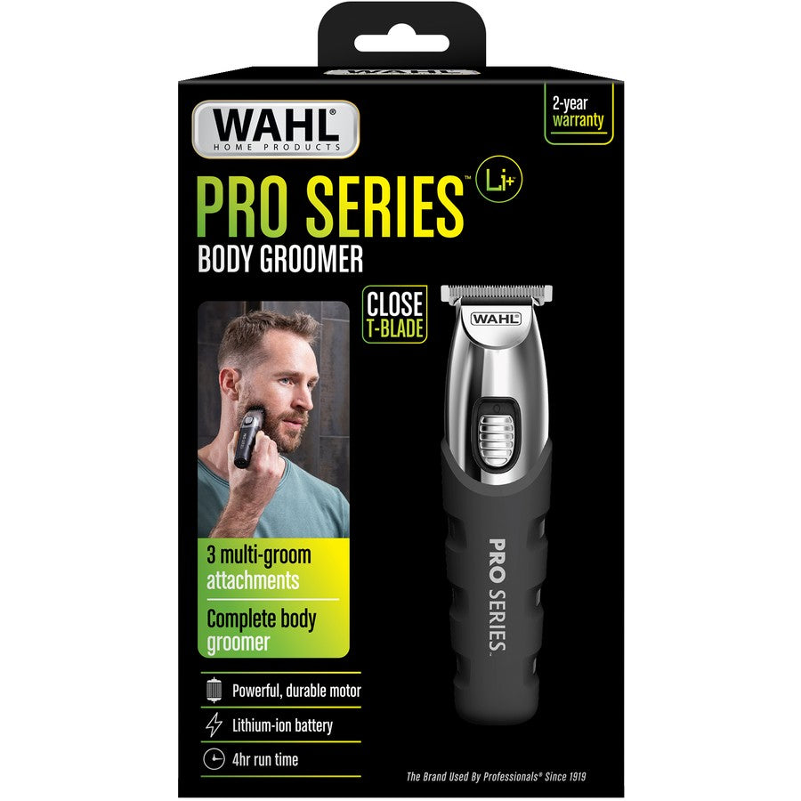 Wahl Full Body Groomer | Rechargeable Cordless Shaver Trimmer | Stainless Steel T-Blade 4hr Battery