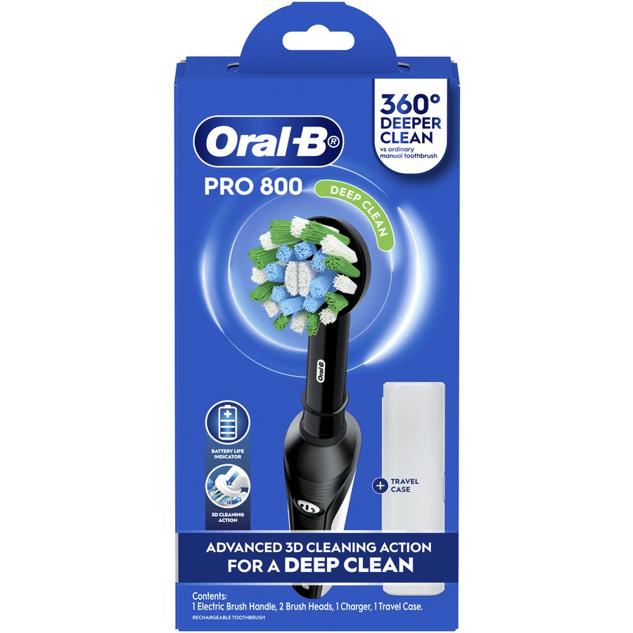 Oral B Electric Toothbrush Pro 3D Teeth Cleaner / Travel Case Rechargeable Battery Mouth Cleaning