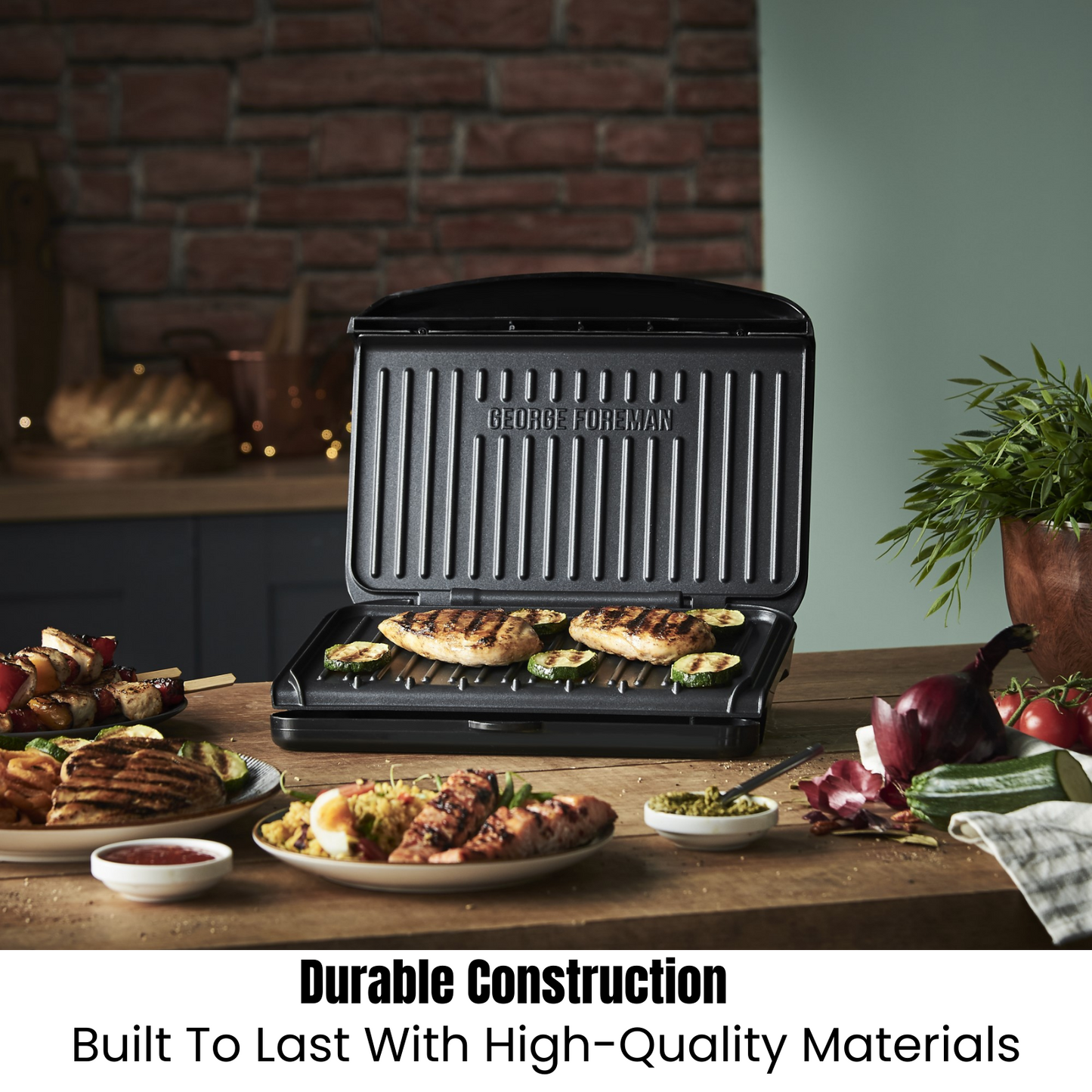 George Foreman Electric Contact Grill | Kitchen Benchtop Sandwich Panini Press Maker | Home Office Cafe Toaster Toastie Appliance