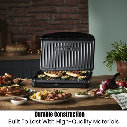 George Foreman Electric Contact Grill | Kitchen Benchtop Sandwich Panini Press Maker | Home Office Cafe Toaster Toastie Appliance