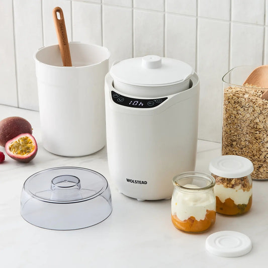 Wolstead 2 in 1 Yoghurt Maker and Fermenter | Makes Yoghurt, Tangy Kimchi, Rice Wine, Picked Vegetables | LED DIsplay