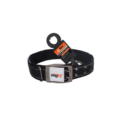 Reflective Dog Collar 70cm | Heavy Duty Farm Pet Neck Strap | Black | Size 70cm
