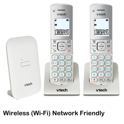 Vtech Cordless 2 Handset Phone | Home Office Telephone WIFI Friendly | Answering Machine