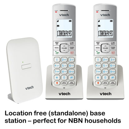 Vtech Cordless 2 Handset Phone | Home Office Telephone WIFI Friendly | Answering Machine