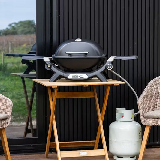 Weber Portable LPG BBQ Grill | Camping Picnic Barbecue Premium Baby Q Gas BBQ