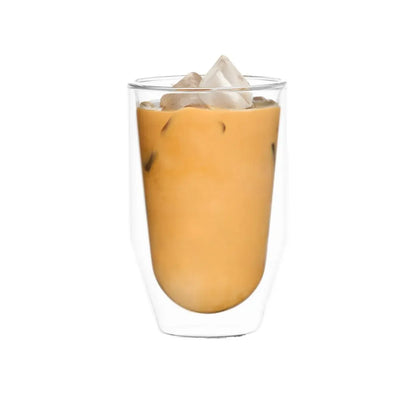 2x Double Wall Glass 460mL Tea Coffee Espresso Cappuccino Water Glass Mug Cup