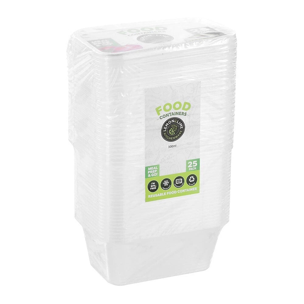 75 Pack Reusable Takeaway Food Containers BPA Free Microwave Freezer Safe - Plastic Rectangular Spare Guest Storage Work Home